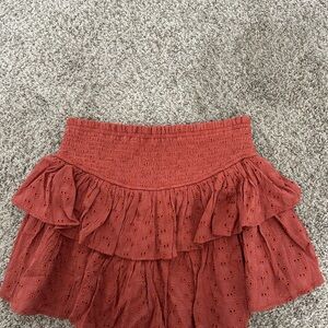 Altar'd State Red Tiered Skirt